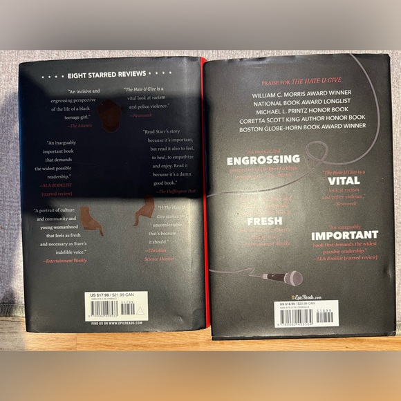 Bundle of two hardcover Angie Thomas novels. On the Come up & The Hate you Give - Picture 3 of 4